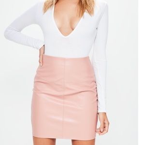 Never Worn before faux leather mini skirt